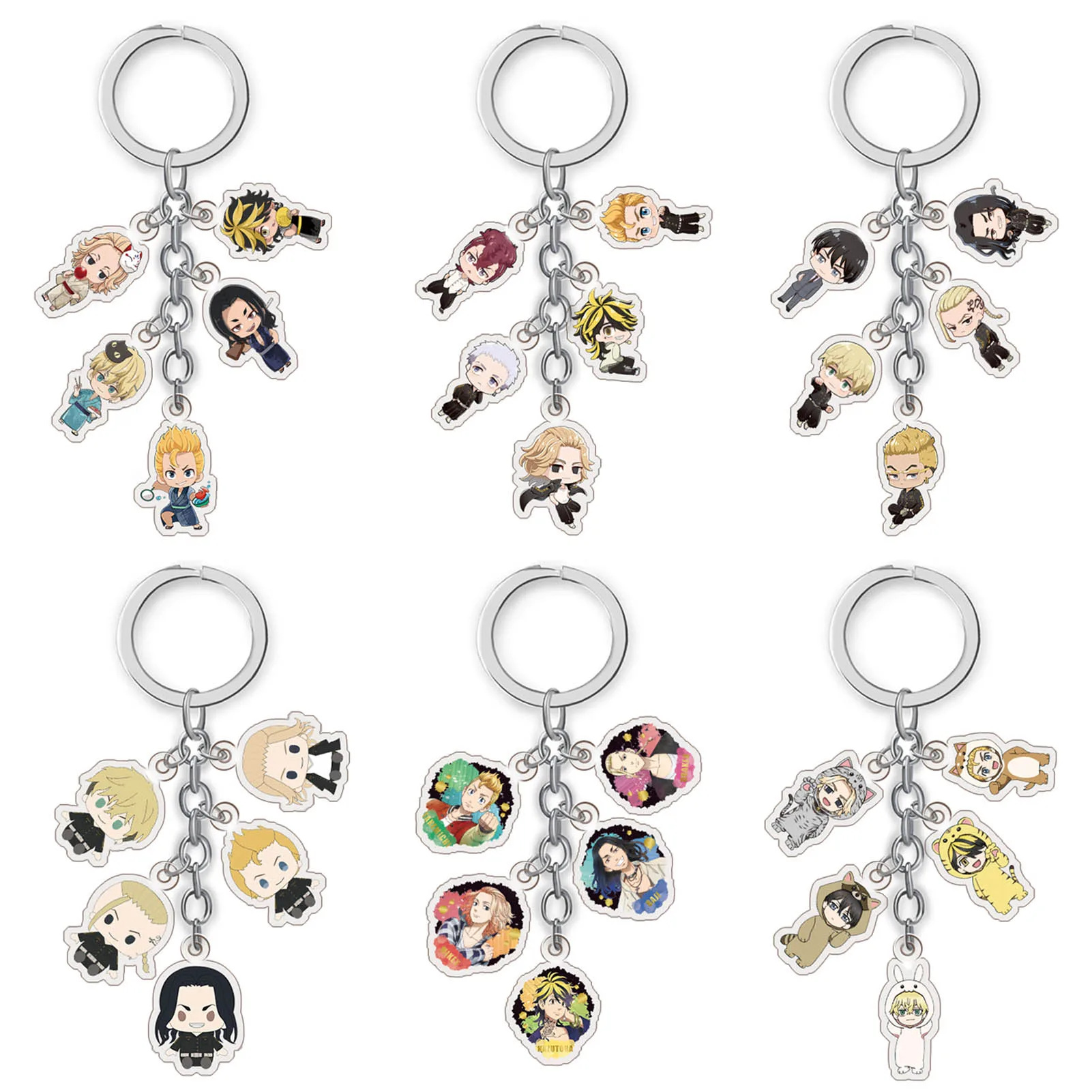 79 Styles Tokyo Revengers Acrylic Keychain Anime Character Manjiro Ken Takemichi Hinata Atsushi Chibi Pendant Keyring Jewelry