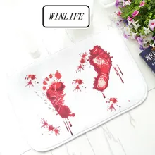 WINLIFE креативные коврики кровавые с рисунком следа коврики Противоскользящие коврики для спальни/ванной комнаты/Hallowmas входная дверь коврик 40 см* 60 см