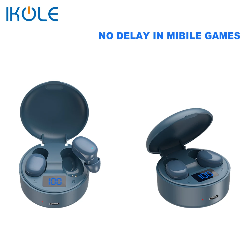IKOLE TWS Bluetooth 5 0 Беспроводные наушники с ЖК дисплеем зарядка Cass Stereo HIFI Deep Bas