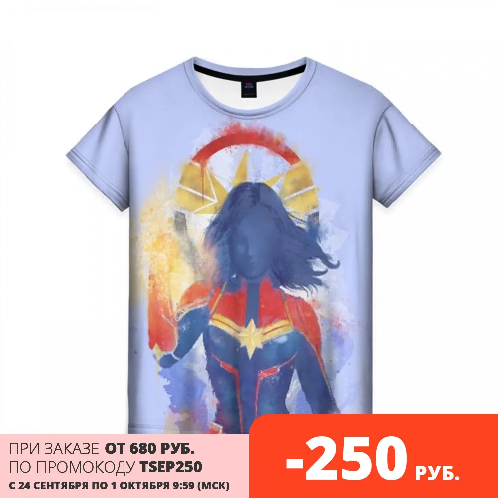 Женская футболка 3D Captain Marvel | одежда