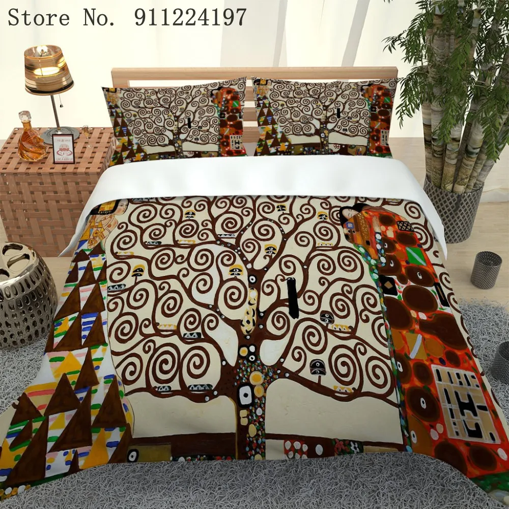 Wisdom Tree Duvet Cover Set Comforter Bedding Luxury 2/3pcs Quilt Single Double Queen King Size Home Textiles Adult | Дом и сад