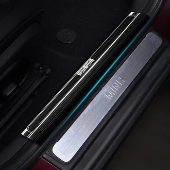 

Auto Scratch plate protection strip threshold car Sticker For MINI Cooper F54 F55 F56 F60 R60 Car Interior Styling Modification