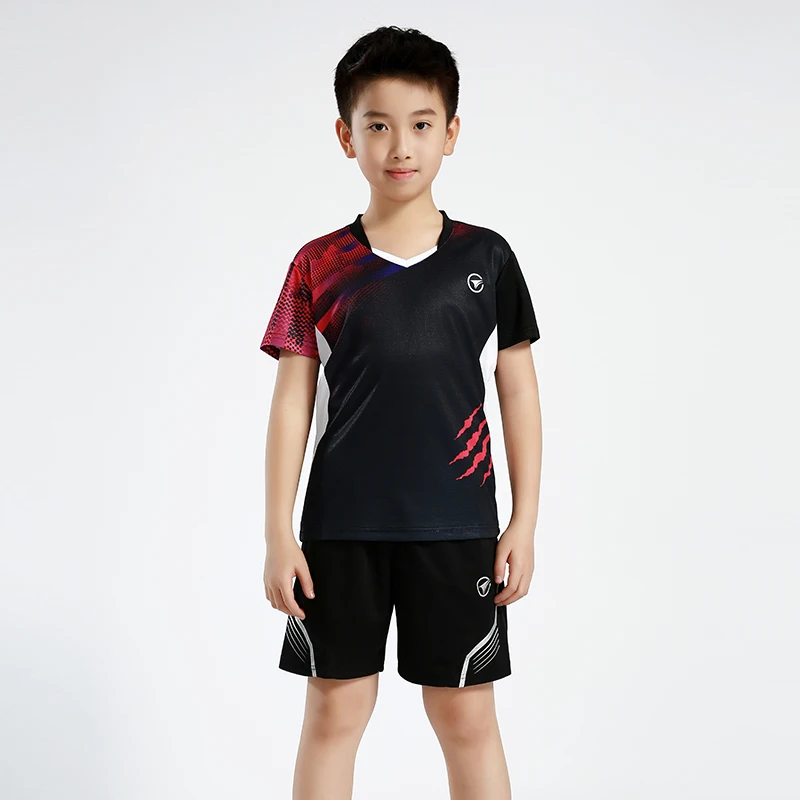 Новые детские спортивные комплекты Одежда для бадминтона детские настольные теннисные наборы для мальчиков теннисная Одежда для мальчиков Одежда для бега для девочек - Цвет: Child 1 set B121