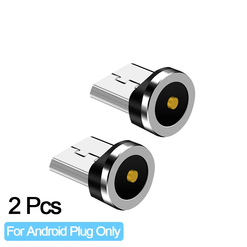 Круглый Магнитная застёжка Micro USB C/Тип C/8-контактный для адаптер для Iphone USB магнит Зарядное устройство для быстрой зарядки(только в том случае, Магнитная застёжка - Цвет: Коричневый