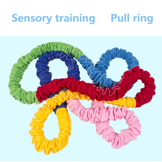 Outdoor Team Cooperation Work Develop Sport Toys Elasticity Rope Circle Southeast Northwest Running Push Game Sensory Rope 6
