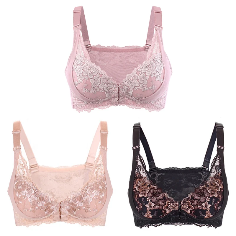Женский кружевной бюстгальтер с чашкой пуш ап 3/4 размеры 40 42 B C D|Бюстгальтеры| |