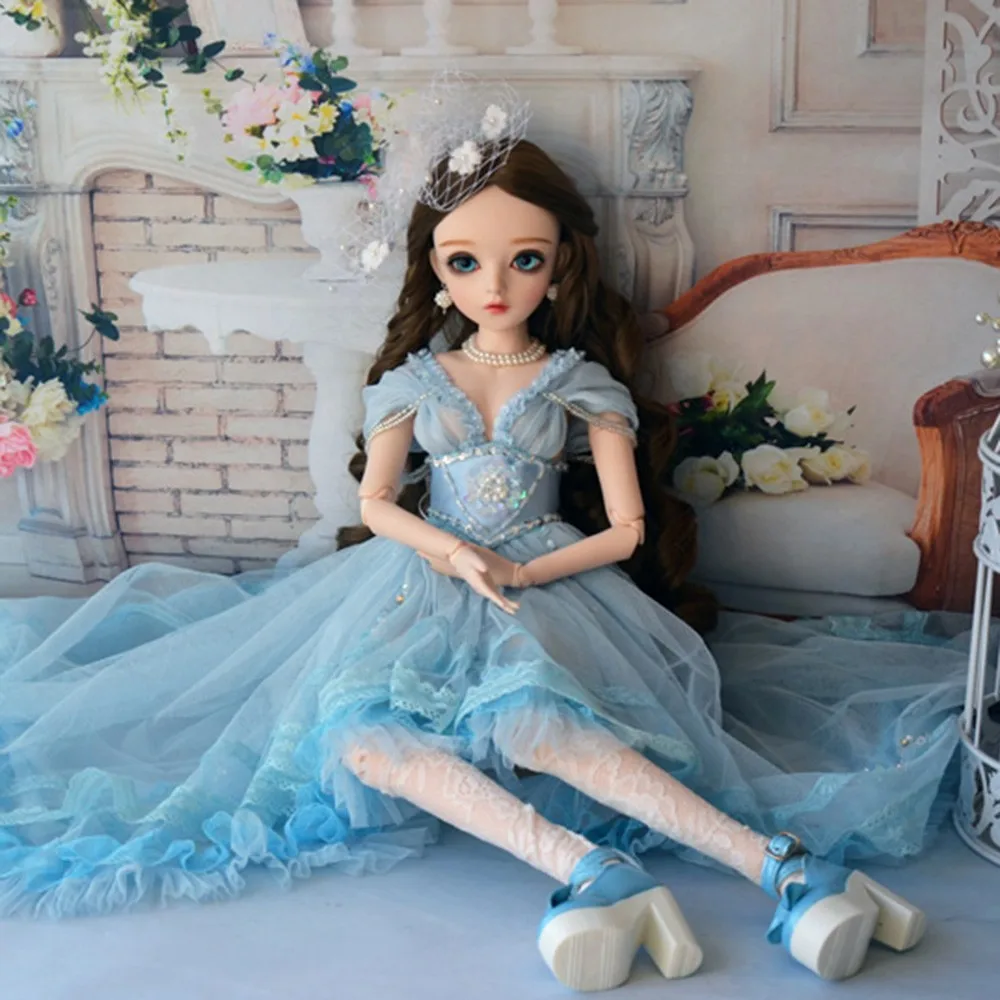 1/3 Bjd кукла 60 см Reborn кукла зеленые глаза с одеждой ручной работы макияж красота кукла игрушки мягкие виниловые куклы невесты для детей Рождественский подарок