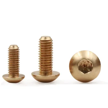 

M3 M4 Brass Screw hex socket Screws half Round head Machine Bolts 6-20mm Length