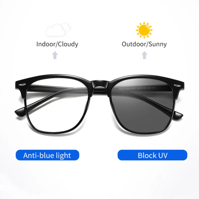 

FENCHI TR90 Photochromic Anti Blue light Rays Reading Glasses Protective Computer Gaming Glasses