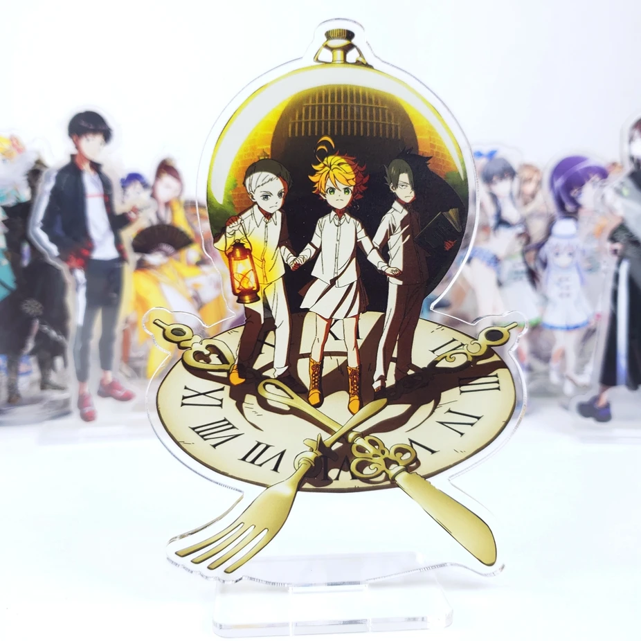 

The Promised Neverland Norman Ray Emma Cosplay Double Side Acrylic Stand Figure Model Plate Desk Decor