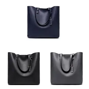 

1 Set Ladies Euramerican PU Handbag Solid Color Elegant Shoulder Bag Daily Use