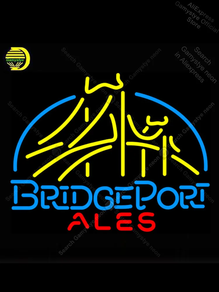 Неоновая вывеска Bridgeport Ales неоновый светильник знак Beah винтажный ручной работы