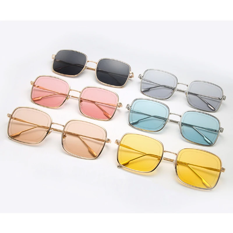

Vintage Ratro Big Rectangle Sunglasses Women Wrap Square Sun Glasses for Women 2020 Summer Style Female Uv400 Blue Pink Brown