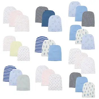 

Unisex Cotton Newborn Cap Set Infants Photography Props Baby Girls Boys Hat