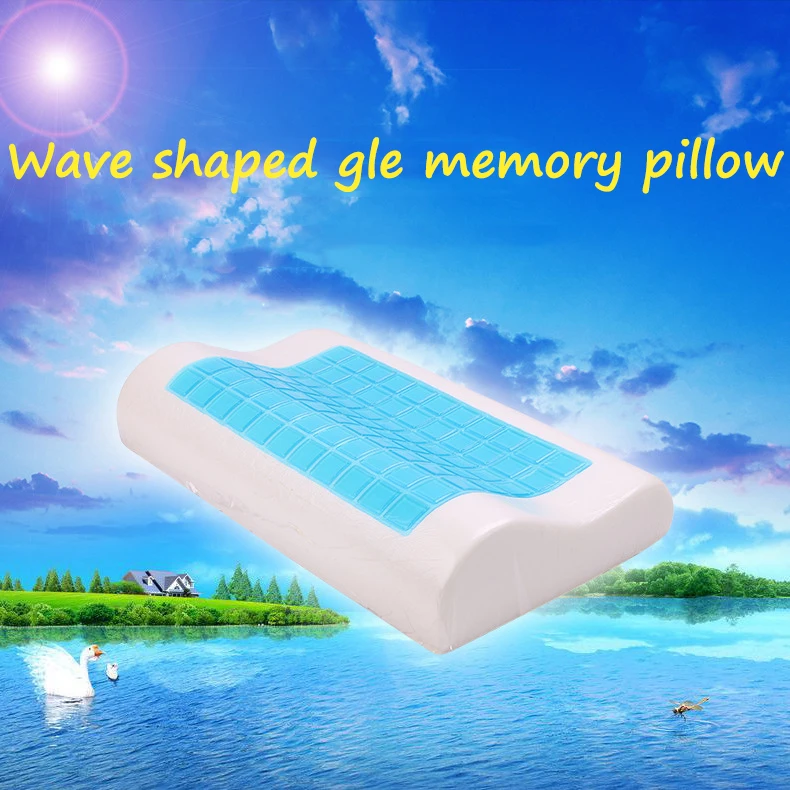 Gel Memory Foam Pillow Cool Massage Bedding for Health Care orthopedic Pillow Comfortable Cervical Neck Slow Rebound foam