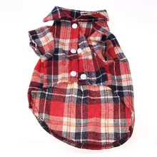 Модная клетчатая рубашка для домашних животных, летняя рубашка для собак, повседневные топы для собак, одежда для собак, одежда для щенков, одежда для домашних животных для маленьких собак, Прямая поставка