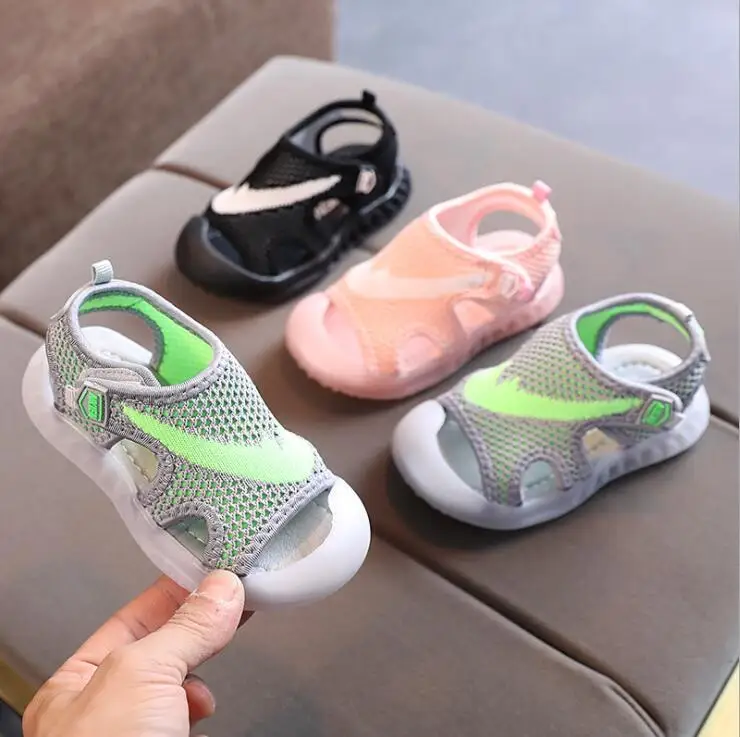 Sandalias de princesa para niñas pequeñas, zapatos de playa, informales