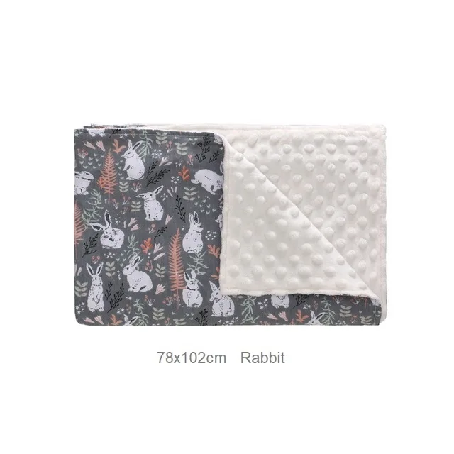 Gray rabbit Детское одеяло с героями мультфильмов для новорожденных; детское одеяло для коляски; накидка для сна; Beanie; постельные принадлежности; одеяло для пеленания; детское банное полотенце - Цвет: Gray rabbit