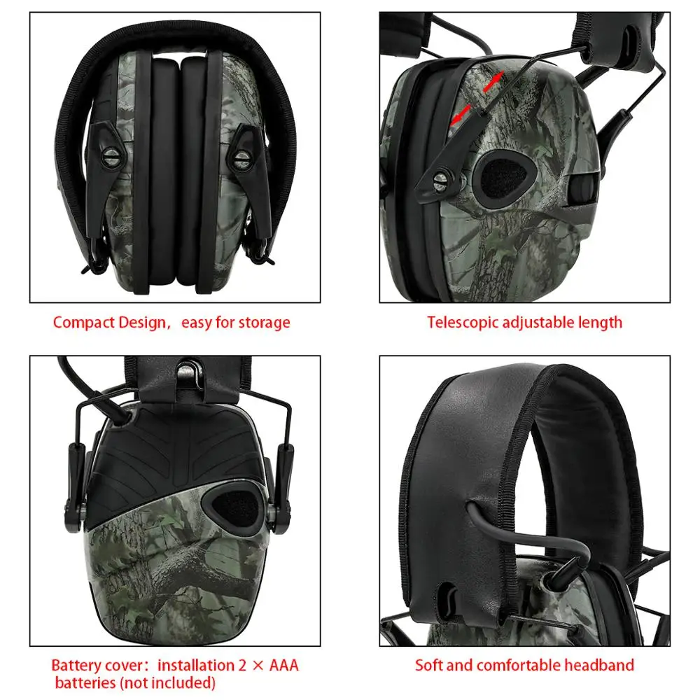 Electronic Shooting Earmuffs Tactical Outdoor Sports Anti-noise Sound Amplification Hearing Protection Headphones Tactical Heads