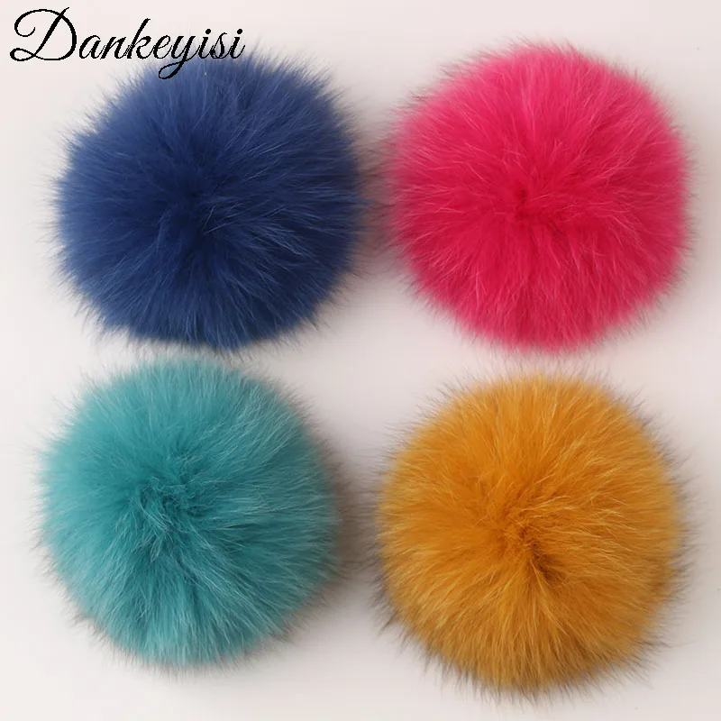 

Fox Fur Pompoms Natural Real Fur Pom Pom Fluffy Pompon Raccoon Fur Pom Poms Knitted Hat Caps Beanies Keychain Bag Scarf 14-15cm