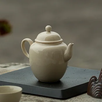 

Jingdezhen Hand-made Filter Hole Plant Ash Teapot Single Teapot Traditional Chinese TeaSet Black Oolong Tea Tea Glass Cup