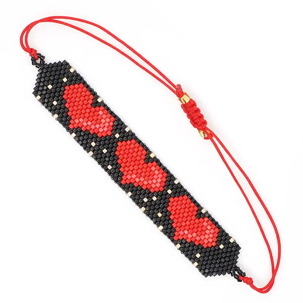 Go2boho Delica MIYUKI Браслет Любовь Ювелирные изделия сердце манжеты браслеты тканые Beadwork летние шикарные Pulsera женские подарок для пары - Окраска металла: MI-B190404B  MIYUKI