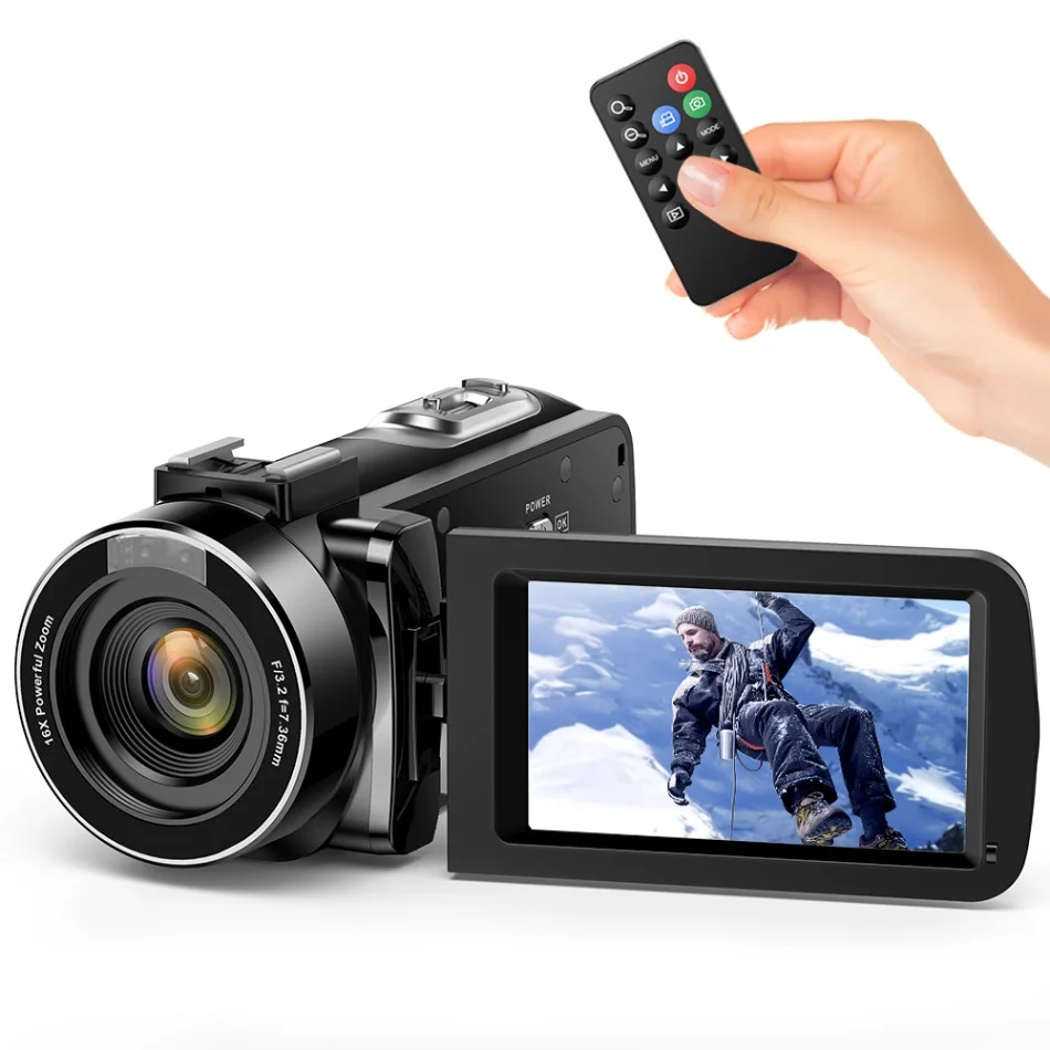 Andoer FHD 1080P домашняя Портативная Цифровая видеокамера Camecorder инфракрасное ночное видение 3," вращающийся экран 16X цифровой зум 24MP - Цвет: Option 1