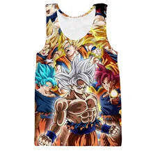 Летние Amazon Лидер продаж жилет Для мужчин с принтом из мультфильма «Жемчуг дракона Супер Saiyan люди с Спортивный жилет западные Стиль трансграничной Для мужчин одежда