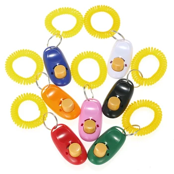 

7 Pack Pet Dog Training Clicker Trainer Aid Wrist Clicker Tool for Dog with Wrist Strap