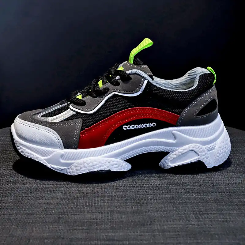 Basket Femme zapatos de Tenis con plataforma para mujer, zapatillas  deportivas de suela gruesa de goma, color negro, para gimnasio,  trotar|Zapatos de tenis| - AliExpress