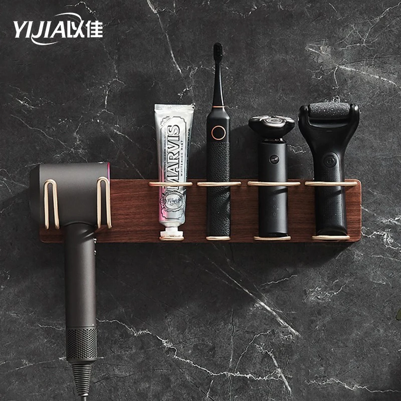 Сушилка для волос стеллаж для хранения Пробивка Ванная комната Стиральная посуда многофункциональная деревянная доска стойка