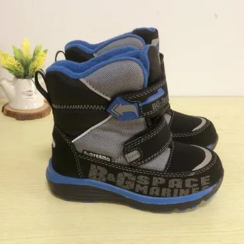 

boy's boots Natural wool plush winter boy snow boot -30 degrees waterproof size 28 to 32 wallvell
