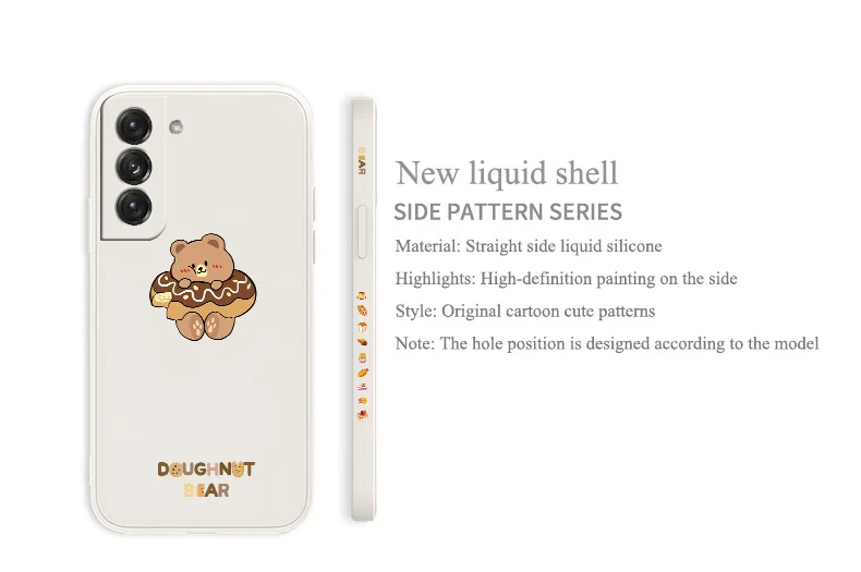 Bear Donut Phone Case For Samsung Galaxy S21 S20 FE S10 Note 20 10 Ultra Plus A72 A52 A42 A32 A71 A51 A41 A31 A21S 4G 5G Cover Bear Donut Phone Case For Samsung Galaxy S21 S20 FE S10 Note 20 10 Ultra Plus A72 A52 A42 A32 A71 A51 A41 A31 A21S 4G 5G Cover