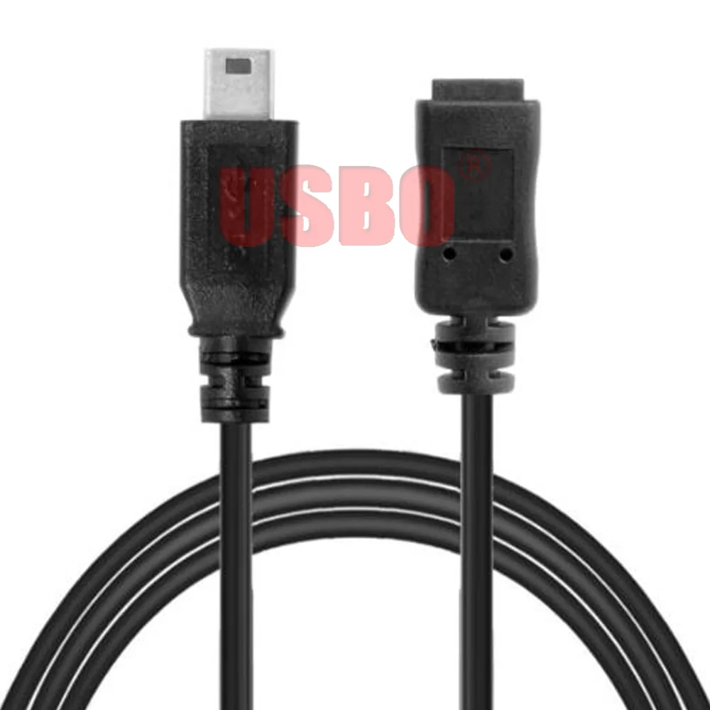 Высокое качество Черный 0 5 м 1 мини USB T порт Pin папа к женскому B кабель для