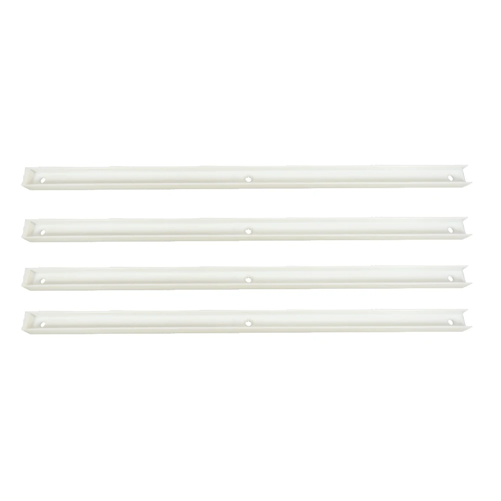 

4pcs Furniture White Cabinet Runners Universal Home Hardware Durable Easy Install Tool Accessories Drawer Slide Buffer With Hole