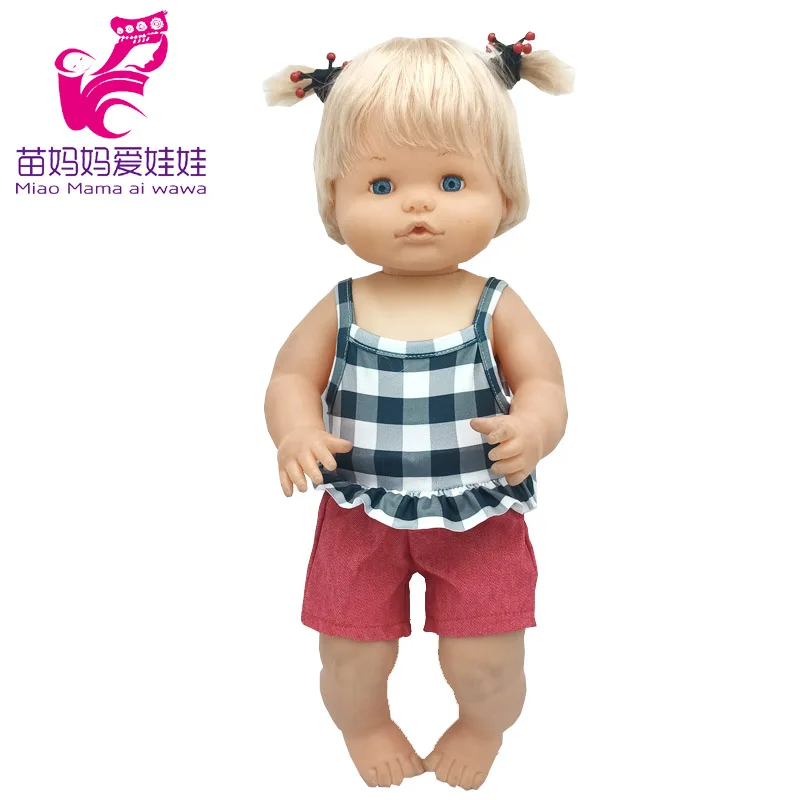 For 40 Cm Nenuco Doll Clothes 17 Inch Baby Doll Flower Shirt Pants Toys Clothing
