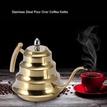 

Stainless Steel Thin-Mouth Bamboo Pot Hotel Teapot Induction Cooker Kettle Fine-Mouthed Stainless Steel Coffee Pot