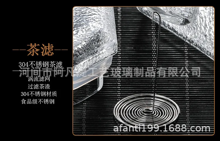 New Style High-temperature Resistant Glass Teapot Octagon Pot Kerman Fire Will Burn without Cracking Borosilicate Glass Tea Set