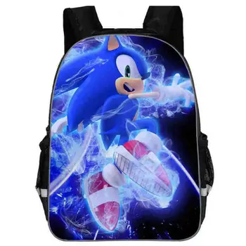 

11-16 Inch Children School Bags Cartoon Doll Super Mario Sonic Backpacks For Boys Girls Mario Bros Bag Students Birthdays Gifts