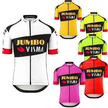 

JUMBO 2020 Cycling Jersey Tops Summer Racing Cycling Clothing Ropa Ciclismo Short Sleeve mtb Bike Jersey Shirt Maillot Ciclismo