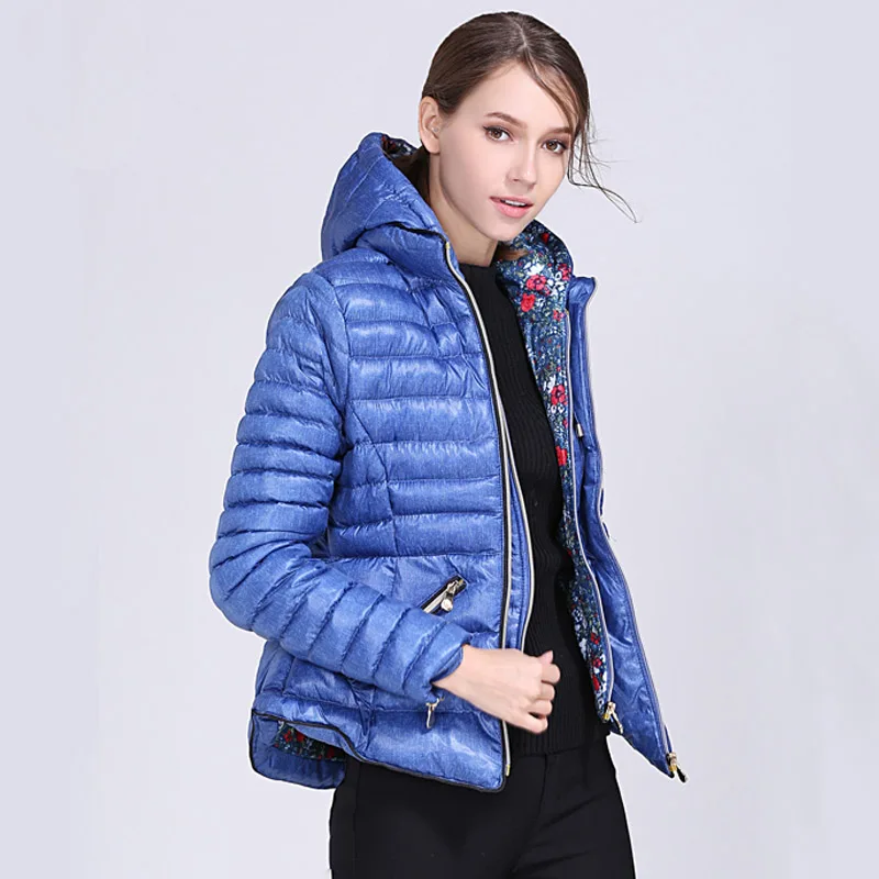

Plus Size Women Hooded Long Sleeve Down Jacket Puffer Coat Padded Dual Zipper Winter Warm Solid Slim Parkas Overcoat Outwear