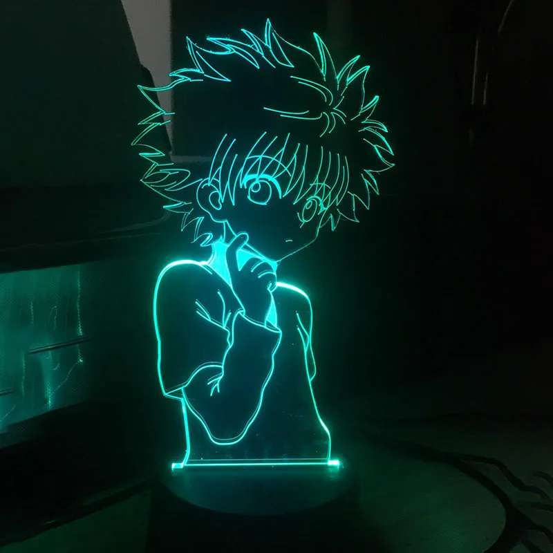 Аниме Hunter X 3d ночника для детей Украшения в спальню ночной Светильник Манга