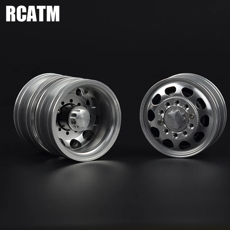 Передний и задний обод колеса из металлического сплава CNC для 1/14 Tamiya RC Truck car SCANIA R470