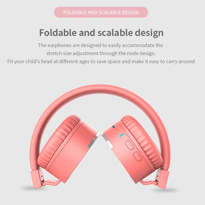 JINSERTA Wireless Bluetooth 5 0 Kids Headphone Safe Foldable Music Headset 3 5mm Wired Earphone with MIC for Boys Girls Gifts