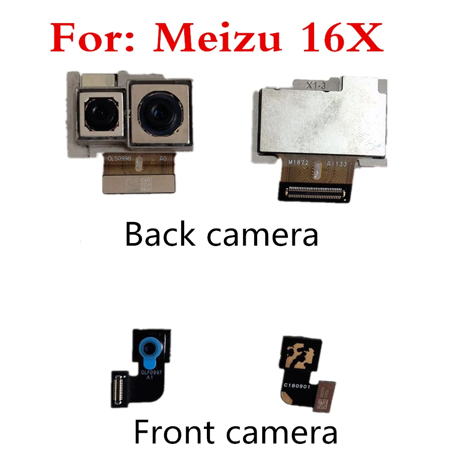 Задняя и Передняя камера для Meizu 16X Фронтальная модуль большая Основная гибкий