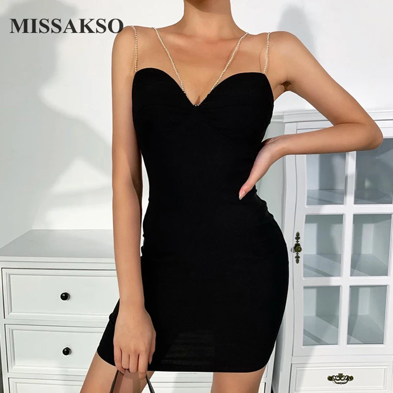 Женское облегающее мини платье Missakso с открытой спиной для ночного клуба