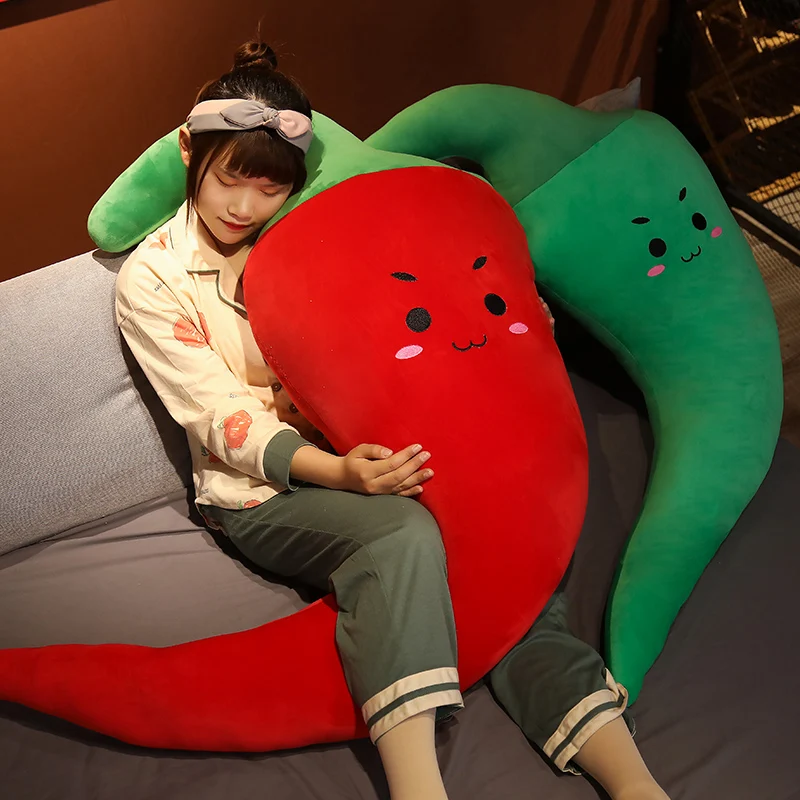40/65/90cm Cartoon Simulation Chili Plush Toy Cute Stuffed Hot Pepper Doll Big Soft Plant Pillow Bed Sofa Cushion Room Decor 1 40/65/90cm Cartoon Simulation Chili Plush Toy Cute Stuffed Hot Pepper Doll Big Soft Plant Pillow Bed Sofa Cushion Room Decor 1