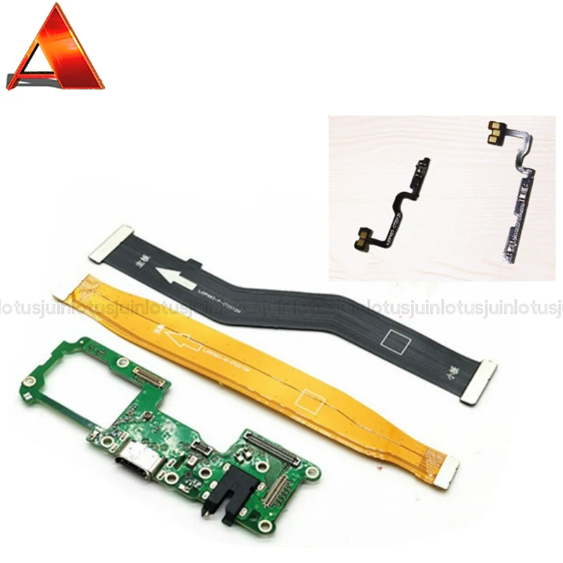 For OPPO F17 Pro 4G Power Volume Button Main Mainboard USB Charging Dock Board Flex Cable Microphone | Мобильные телефоны и