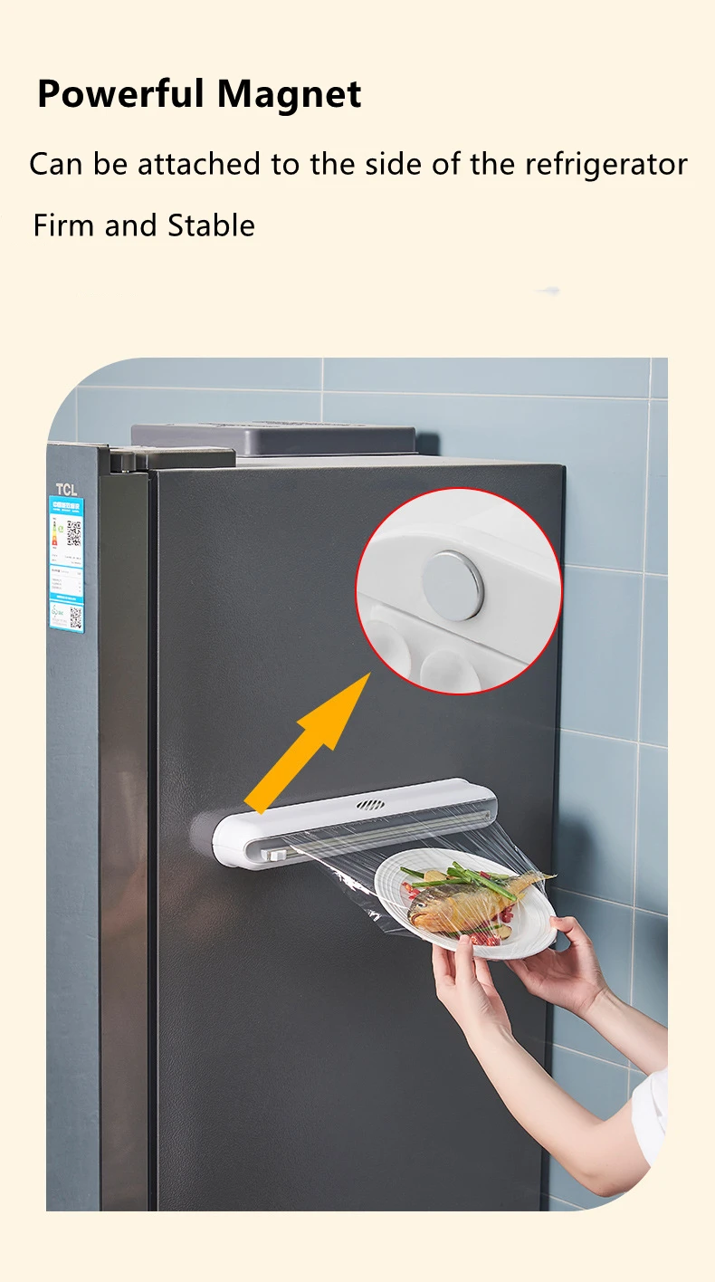 Xiaomi Cling Film Cutting Box Wall-mounted Suction Cup description image 4