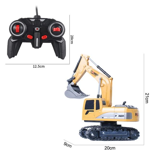 2.4Ghz 1:24 RC Excavator Toy 6 Channel RC Engineering Car Alloy And Plastic Excavator 6CH And 5CH RTR For Kids Christmas Gift 3